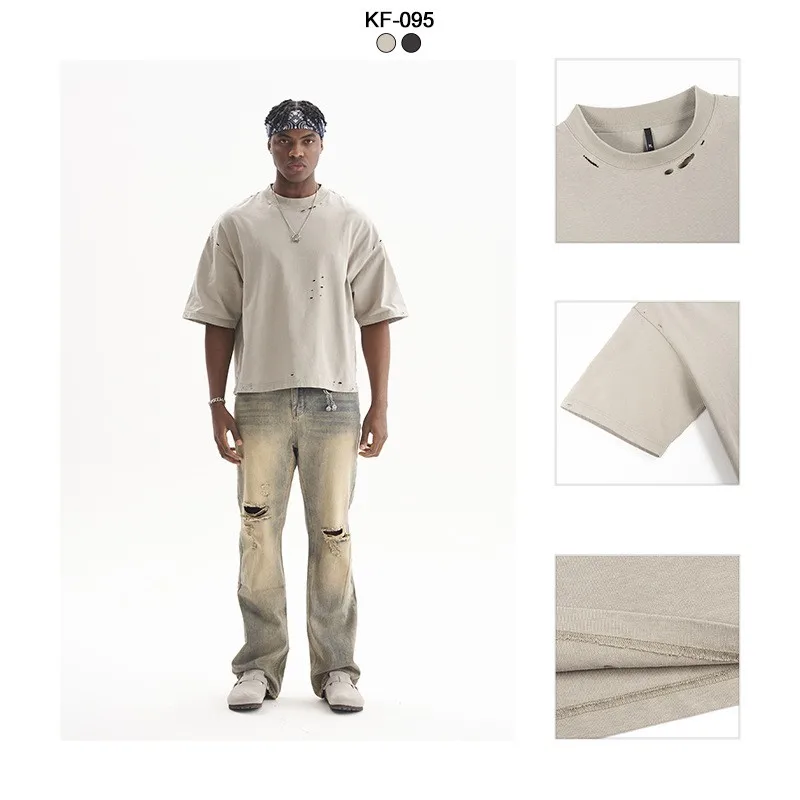 Spring Men's Clothing Streetwear Style Loose Fit Short Sleeve Crew Neck 100 Percent Cotton Top For Teenagers
Spring Men's Clothing Streetwear Style Loose Fit Short Sleeve Crew Neck 100 Percent Cotton Top For Teenagers