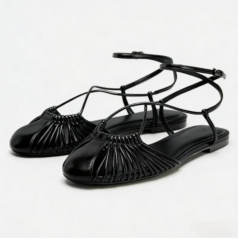 Designer Weave Hollow Flat Sandals Women 2026 Summer Sexy Ankle Strap Slingback Sandals Comfortable Vacation Beach Shoes
Designer Weave Hollow Flat Sandals Women 2026 Summer Sexy Ankle Strap Slingback Sandals Comfortable Vacation Beach Shoes