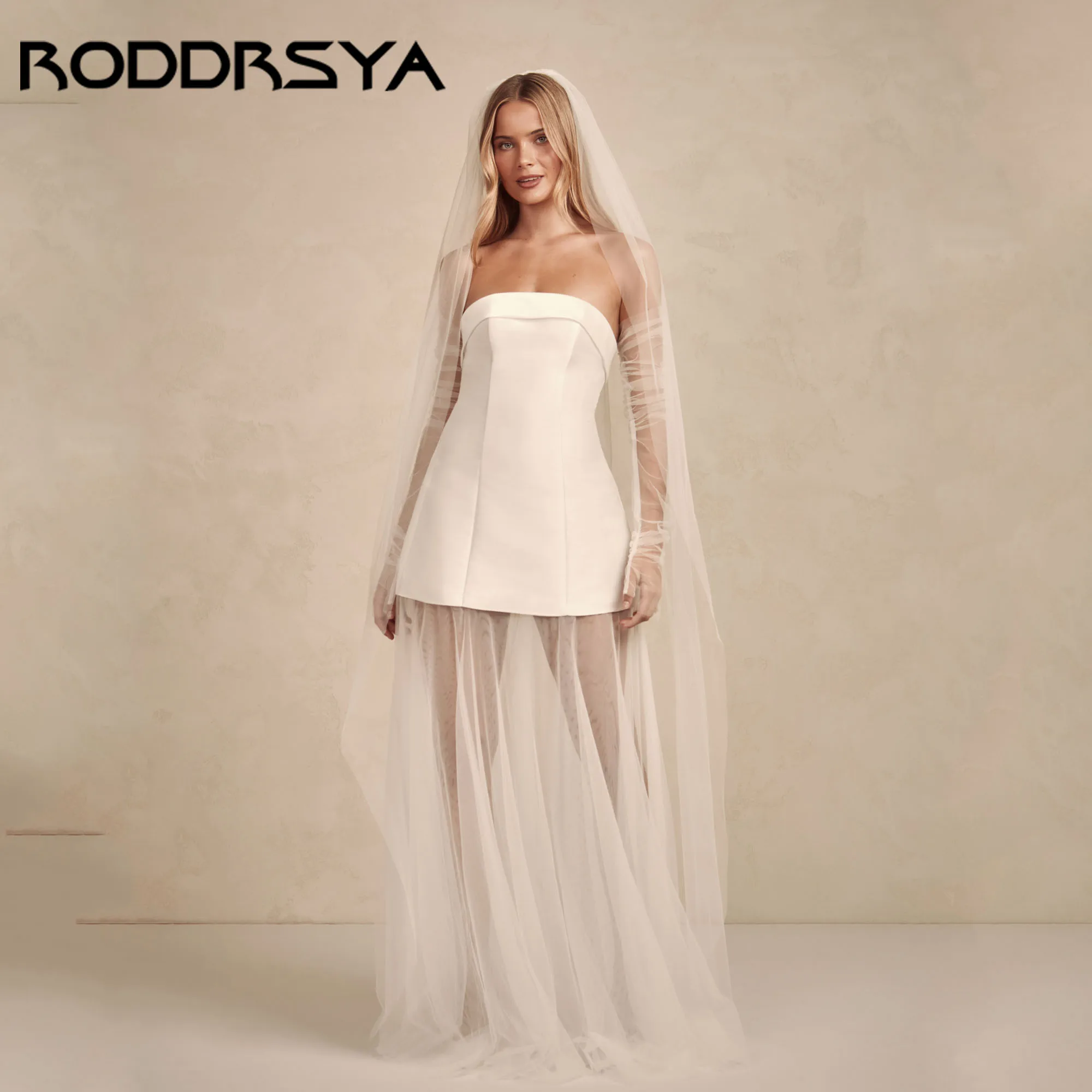 RODDRSYA Strapless Satin Wedding Dress Simple Sleeveless A-Line Mini Bridal Gown A-Line Modern vestidos de novia 2025 Customized
RODDRSYA Strapless Satin Wedding Dress Simple Sleeveless A-Line Mini Bridal Gown A-Line Modern vestidos de novia 2025 Customized