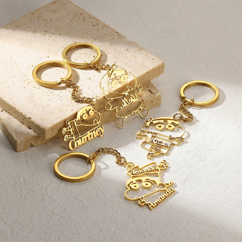 Customized Anime Character Name Keychain for Women Boys Gold Color Stainless Steel Cute Key Ring Jewelry Personalized Birthday
Customized Anime Character Name Keychain for Women Boys Gold Color Stainless Steel Cute Key Ring Jewelry Personalized Birthday