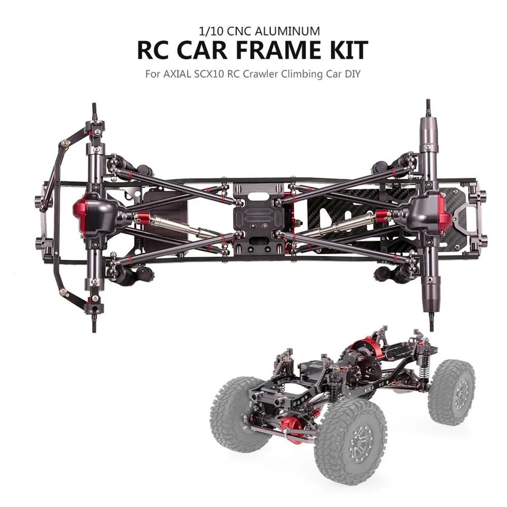 1/10 RC Car Frame Kit CNC Aluminum for AXIAL SCX10 RC Crawler Climbing Car DIY
1/10 RC Car Frame Kit CNC Aluminum for AXIAL SCX10 RC Crawler Climbing Car DIY