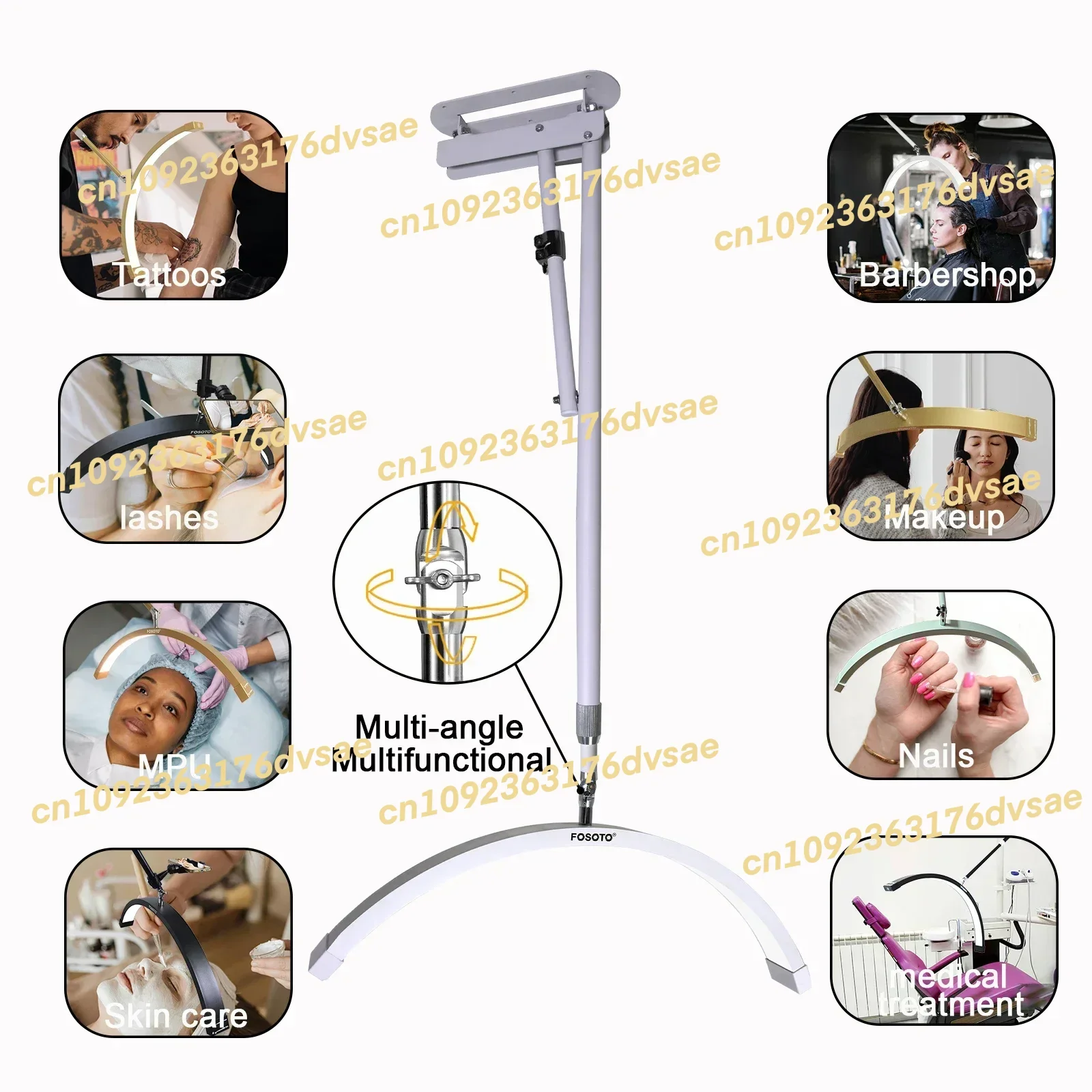 NEW FOSOTO Golden Ceiling Light For Barbershop Wall Mounted Half Moon Light Lamp For Lashes With Phone Holder Photographic Light
NEW FOSOTO Golden Ceiling Light For Barbershop Wall Mounted Half Moon Light Lamp For Lashes With Phone Holder Photographic Light