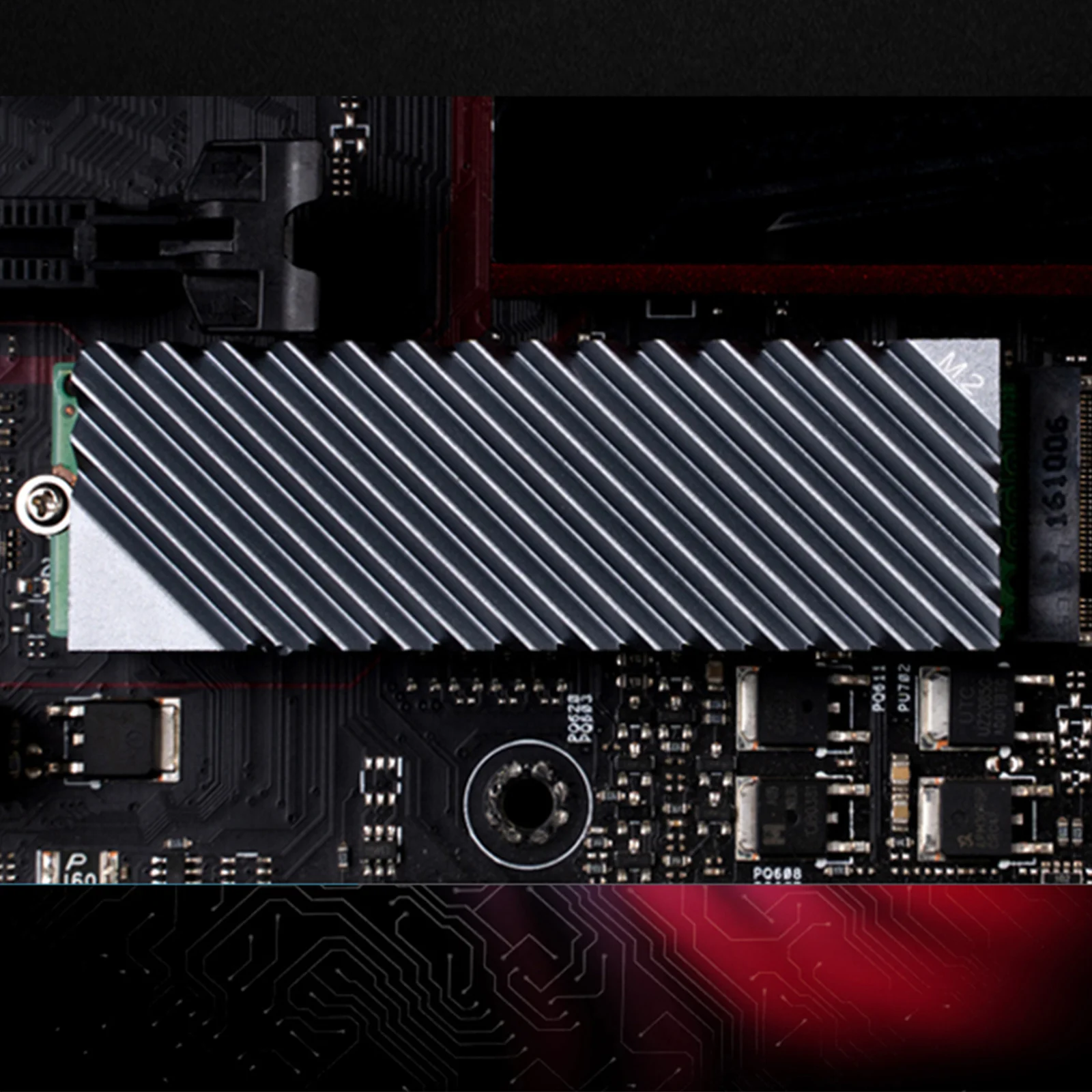 Aluminum Heat Sink for M.2 2280 SSD Single Side Particle Solid State Drive Cooling with High Conductivity Silicone Pad Slope
Aluminum Heat Sink for M.2 2280 SSD Single Side Particle Solid State Drive Cooling with High Conductivity Silicone Pad Slope