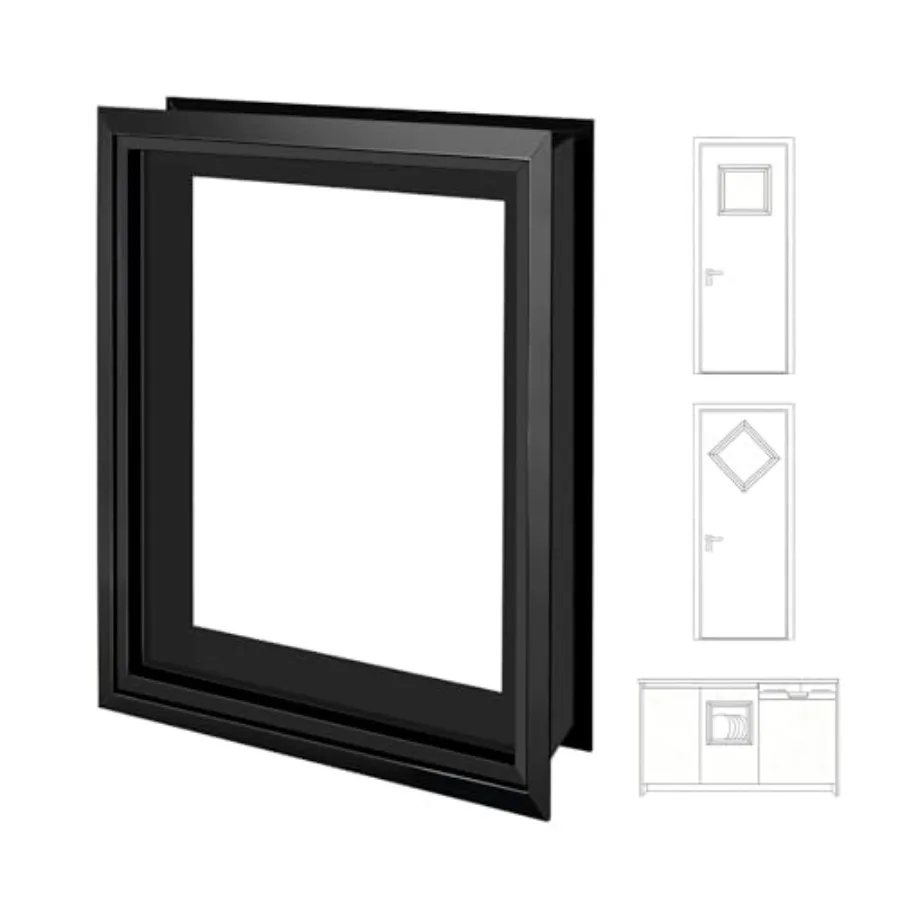 12.6" x 12.6" Window Frame Kit with Glass Black Garage Door Window Inserts Door Glass Inserts Replacement Windows for Doors Win
12.6" x 12.6" Window Frame Kit with Glass Black Garage Door Window Inserts Door Glass Inserts Replacement Windows for Doors Win