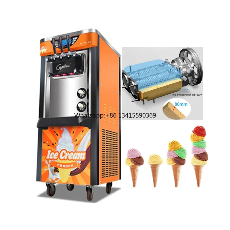 Customized Color Soft Ice Cream Making Machine With Air Pump Commercial Three Flavors Soft Ice Cream Maker Machine
Customized Color Soft Ice Cream Making Machine With Air Pump Commercial Three Flavors Soft Ice Cream Maker Machine