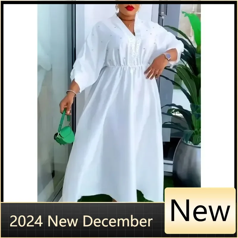 Women Elegant Shiny Satin Loose Party Dress V Neck Beading High Waist Long Gowns Formal Celebrate Evening Event Birthday Robes
Women Elegant Shiny Satin Loose Party Dress V Neck Beading High Waist Long Gowns Formal Celebrate Evening Event Birthday Robes