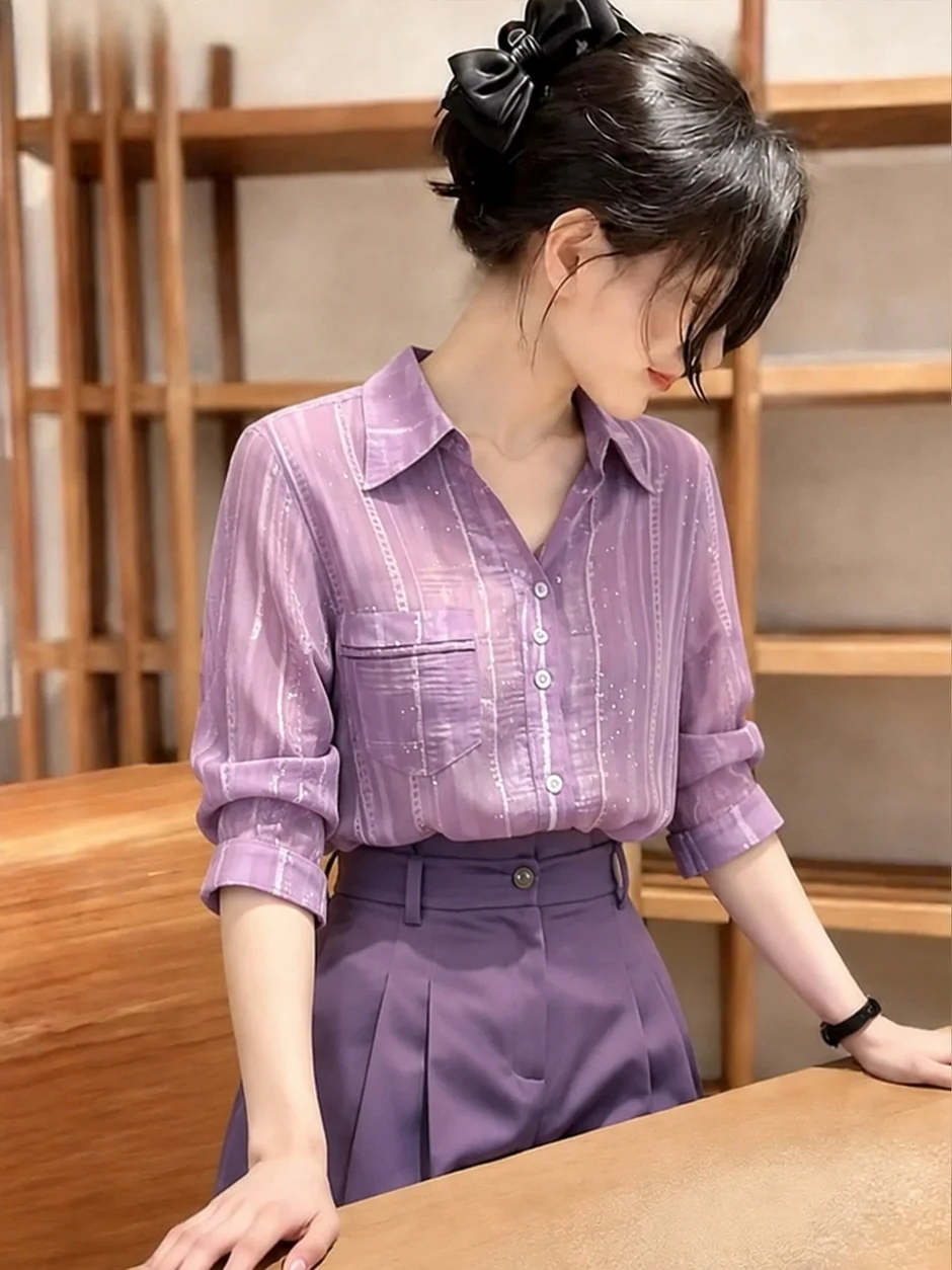 Elegant Single-Button Shirt Fashionable Age-Defying Design Summer 2026 Unique Versatile Commute Personality Top Women's Silk
Elegant Single-Button Shirt Fashionable Age-Defying Design Summer 2026 Unique Versatile Commute Personality Top Women's Silk