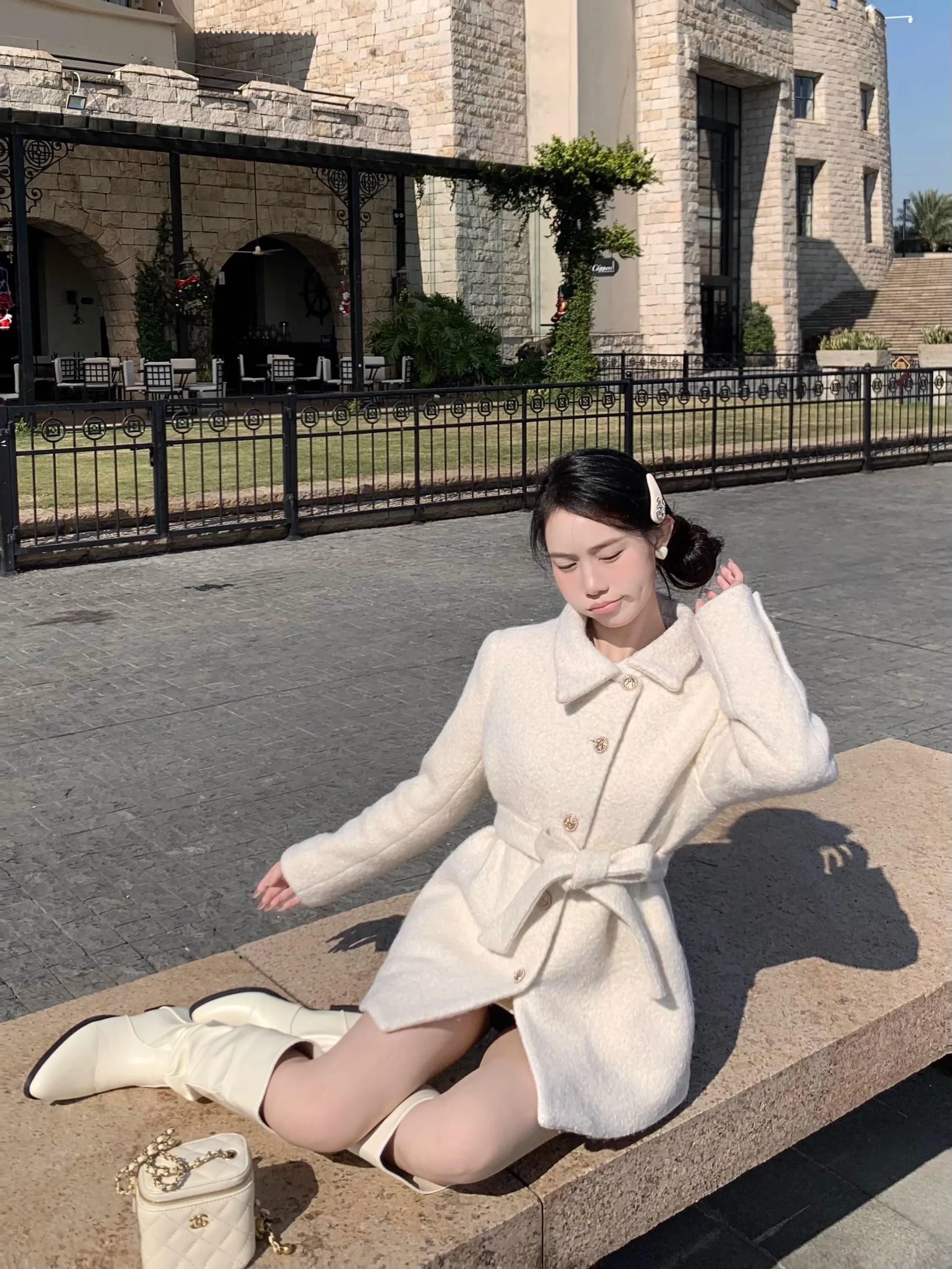 Tim77 Ele Ultra-Attractive Beige ort Top Waist-Cinching Slimming Small Fraance Sle Jaet Autumn Winter New Arrival
Tim77 Ele Ultra-Attractive Beige ort Top Waist-Cinching Slimming Small Fraance Sle Jaet Autumn Winter New Arrival