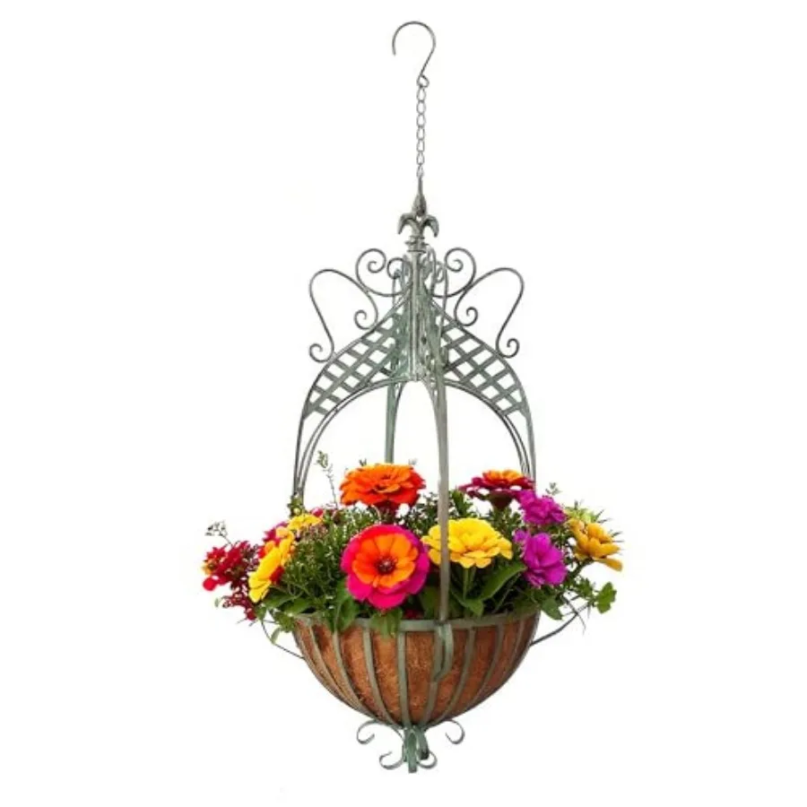 Large Hanging Planter for Outdoor Indoor Plants 12.6-Inch Rustic Metal Hanging Basket for Farmhouse Patio Porch Deck or Garden
Large Hanging Planter for Outdoor Indoor Plants 12.6-Inch Rustic Metal Hanging Basket for Farmhouse Patio Porch Deck or Garden