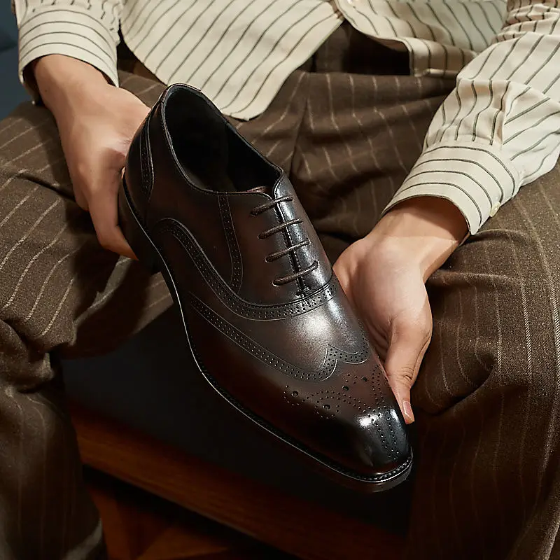 Men Genuine Leather Oxford Shoes Blok Carved Business Banquet Formal Men Shoes
Men Genuine Leather Oxford Shoes Blok Carved Business Banquet Formal Men Shoes