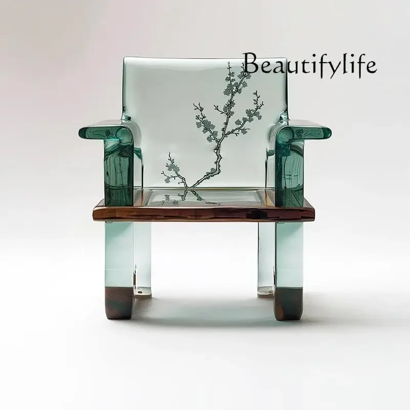 X36 New Chinese Zen Chinese Ancient Style Single Chair Transparent Resin Back Chair Casual Style
X36 New Chinese Zen Chinese Ancient Style Single Chair Transparent Resin Back Chair Casual Style