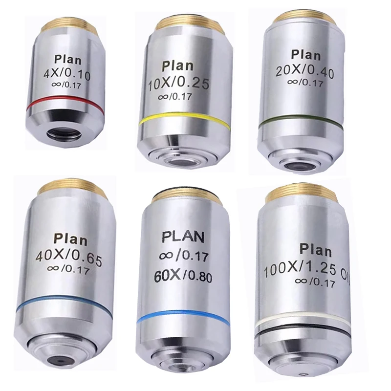 4X 10X 20X 40X 60X100X L=195 Infinity Plan Achromatic Objective Lens for Medical Bio-Microscope Biological Microscope 20.2mm
4X 10X 20X 40X 60X100X L=195 Infinity Plan Achromatic Objective Lens for Medical Bio-Microscope Biological Microscope 20.2mm
