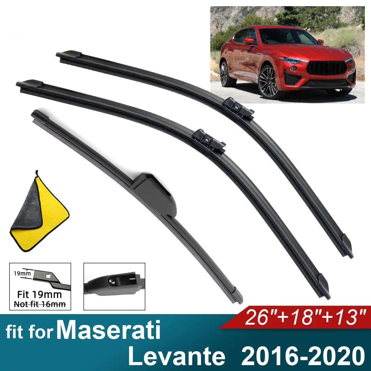 Car Windshield Wiper Blades Fit For Maserati Levante Rear Wiper Blades Soft Rubber Auto Front Windscreen
Car Windshield Wiper Blades Fit For Maserati Levante Rear Wiper Blades Soft Rubber Auto Front Windscreen