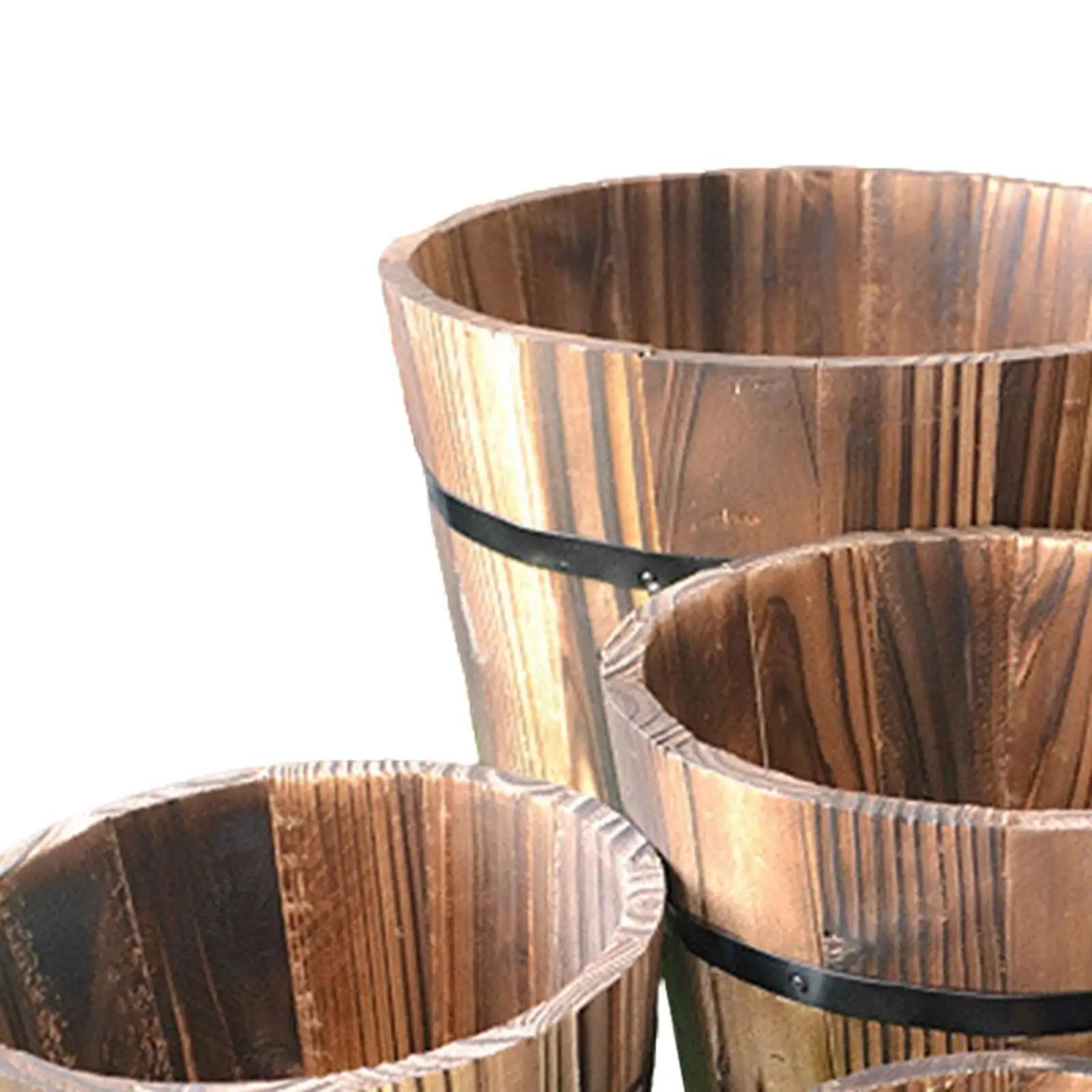 5 Pieces Wooden Flower Pot Barrel Planter with Handles Backyard Multifunctional Decorative Farmhouse Plant Containers Rustic
5 Pieces Wooden Flower Pot Barrel Planter with Handles Backyard Multifunctional Decorative Farmhouse Plant Containers Rustic