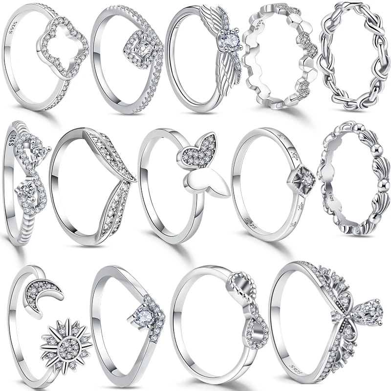 Hot Sale 925 Sterling Silver Sparkling Clear Classic Wishbone Butterfly knot Wings Original Design Women Ring Jewelry DIY Gift
Hot Sale 925 Sterling Silver Sparkling Clear Classic Wishbone Butterfly knot Wings Original Design Women Ring Jewelry DIY Gift