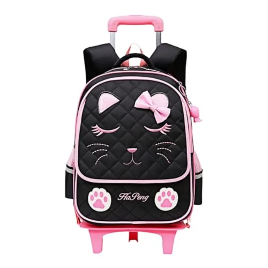 Cute Rolling Backpack for Girls Trolley School Bags Cat-face Bowknot Girls Roller Backpacks with Carry-on Travel Luggage
Cute Rolling Backpack for Girls Trolley School Bags Cat-face Bowknot Girls Roller Backpacks with Carry-on Travel Luggage