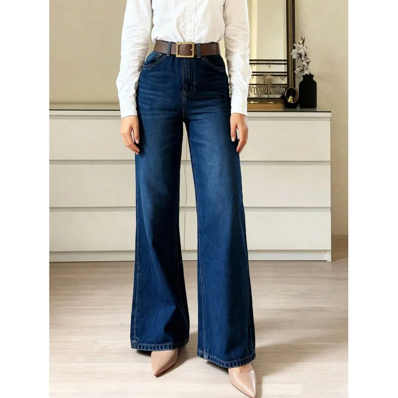 Vintage Wide Leg Jeans Retro Loose Fit Denim Pants Women's Fashion Spring Collection High Waist Straight Leg Blue Jeans
Vintage Wide Leg Jeans Retro Loose Fit Denim Pants Women's Fashion Spring Collection High Waist Straight Leg Blue Jeans