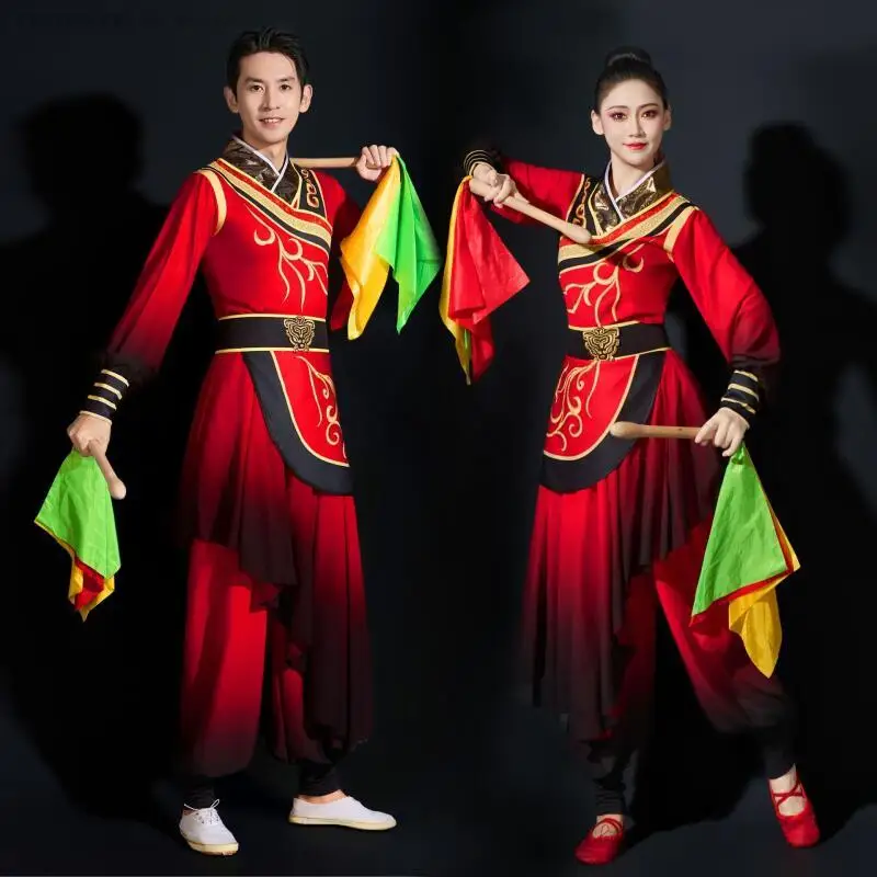 Drumming Performance Costumes for Male Female Adults Chinese Drum Dance Clothing Traditional Folk Yangko Dancer Outfit Hanfu
Drumming Performance Costumes for Male Female Adults Chinese Drum Dance Clothing Traditional Folk Yangko Dancer Outfit Hanfu