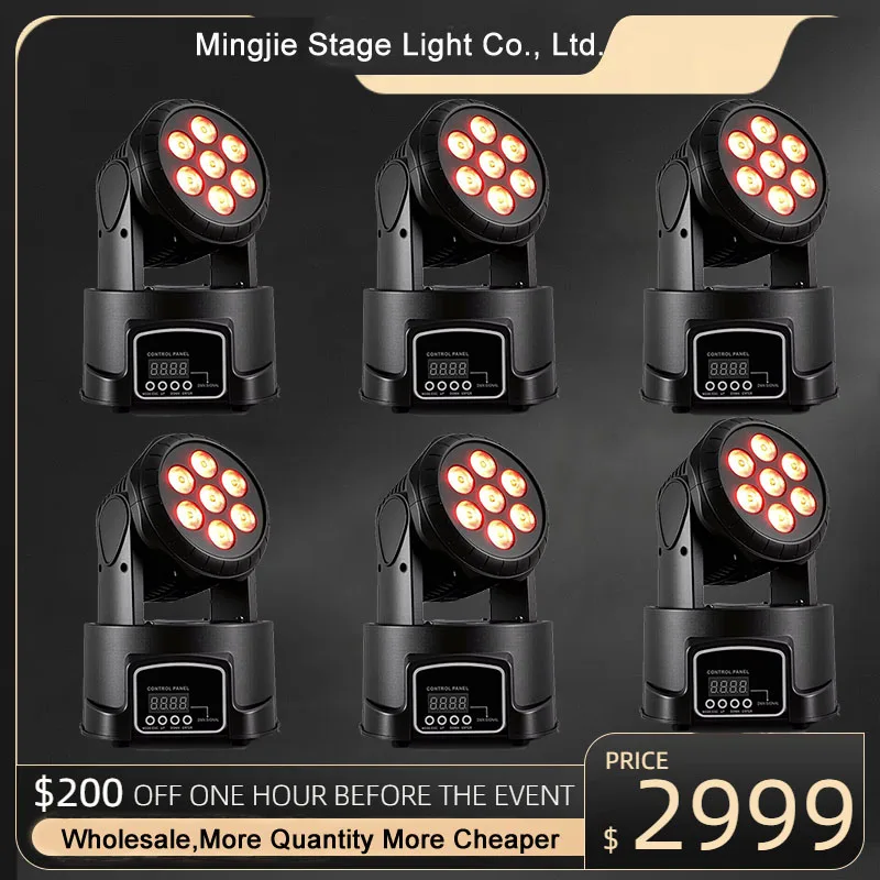 Mingjie 6Pcs/Lot 7*8W Moving Head Par Light 4in1 RGBW LED Stage Lighting Professional DMX512 For Show Wedding Indoor Disco Party
Mingjie 6Pcs/Lot 7*8W Moving Head Par Light 4in1 RGBW LED Stage Lighting Professional DMX512 For Show Wedding Indoor Disco Party