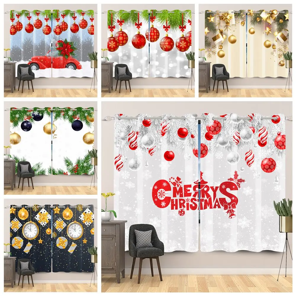 2Pcs Christmas Curtains Jingle Bells Snowflakes Winter Xmas Bedroom Living Room Window Decor Heat Insulation Blackout Curtain
2Pcs Christmas Curtains Jingle Bells Snowflakes Winter Xmas Bedroom Living Room Window Decor Heat Insulation Blackout Curtain