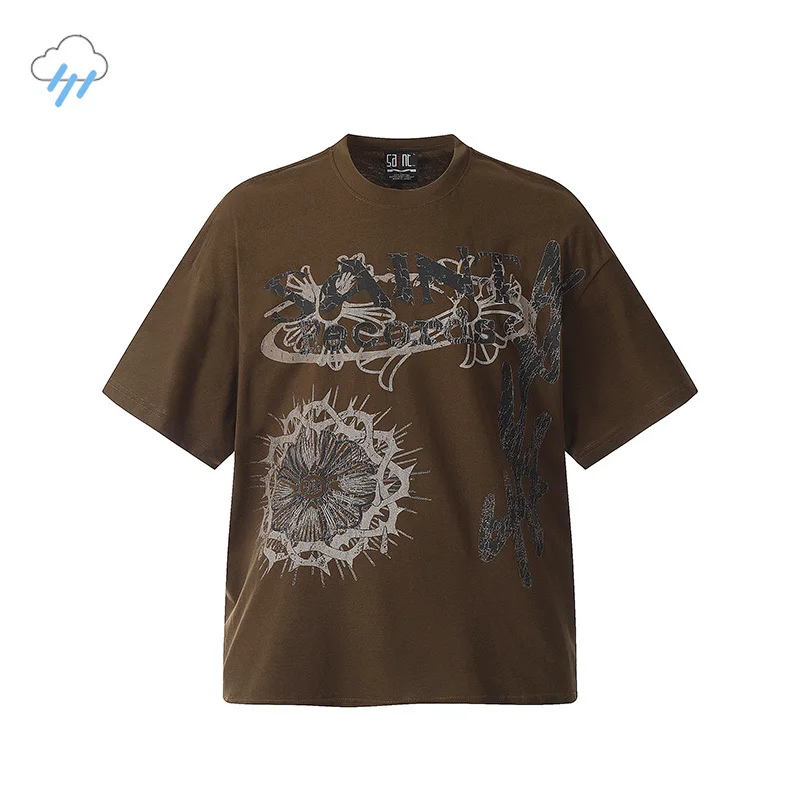 Best Quality Cotton Oversized White Brown T-Shirt Tee Men Women 1:1 Tags Crack Logo Full Print SAINT T Shirt Top
Best Quality Cotton Oversized White Brown T-Shirt Tee Men Women 1:1 Tags Crack Logo Full Print SAINT T Shirt Top