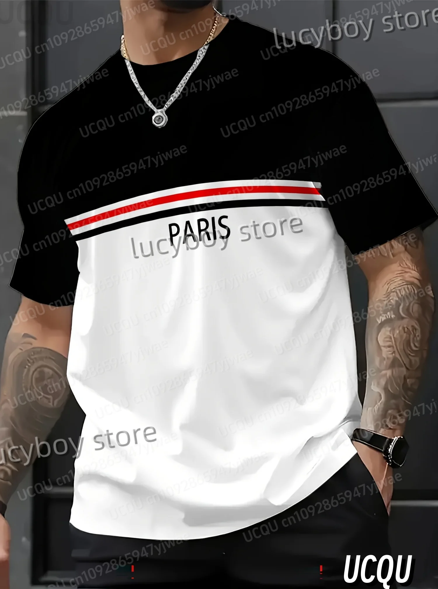 Summer 2025 Men Sports Loose Comfortable Men's T-shirt LETTERS PAIRS print Men's Short-sleeved Top Daily Street Mens T-shirt
Summer 2025 Men Sports Loose Comfortable Men's T-shirt LETTERS PAIRS print Men's Short-sleeved Top Daily Street Mens T-shirt