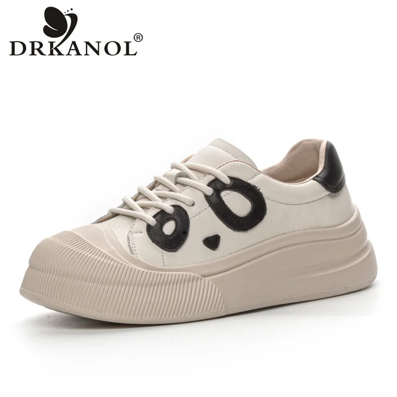 DRKANOL Fashion Women Casual Sneakers Spring Lace-up Lightweight Mixed Colors Chunky Platform Shoes Lady Genuine Leather Shoes
DRKANOL Fashion Women Casual Sneakers Spring Lace-up Lightweight Mixed Colors Chunky Platform Shoes Lady Genuine Leather Shoes