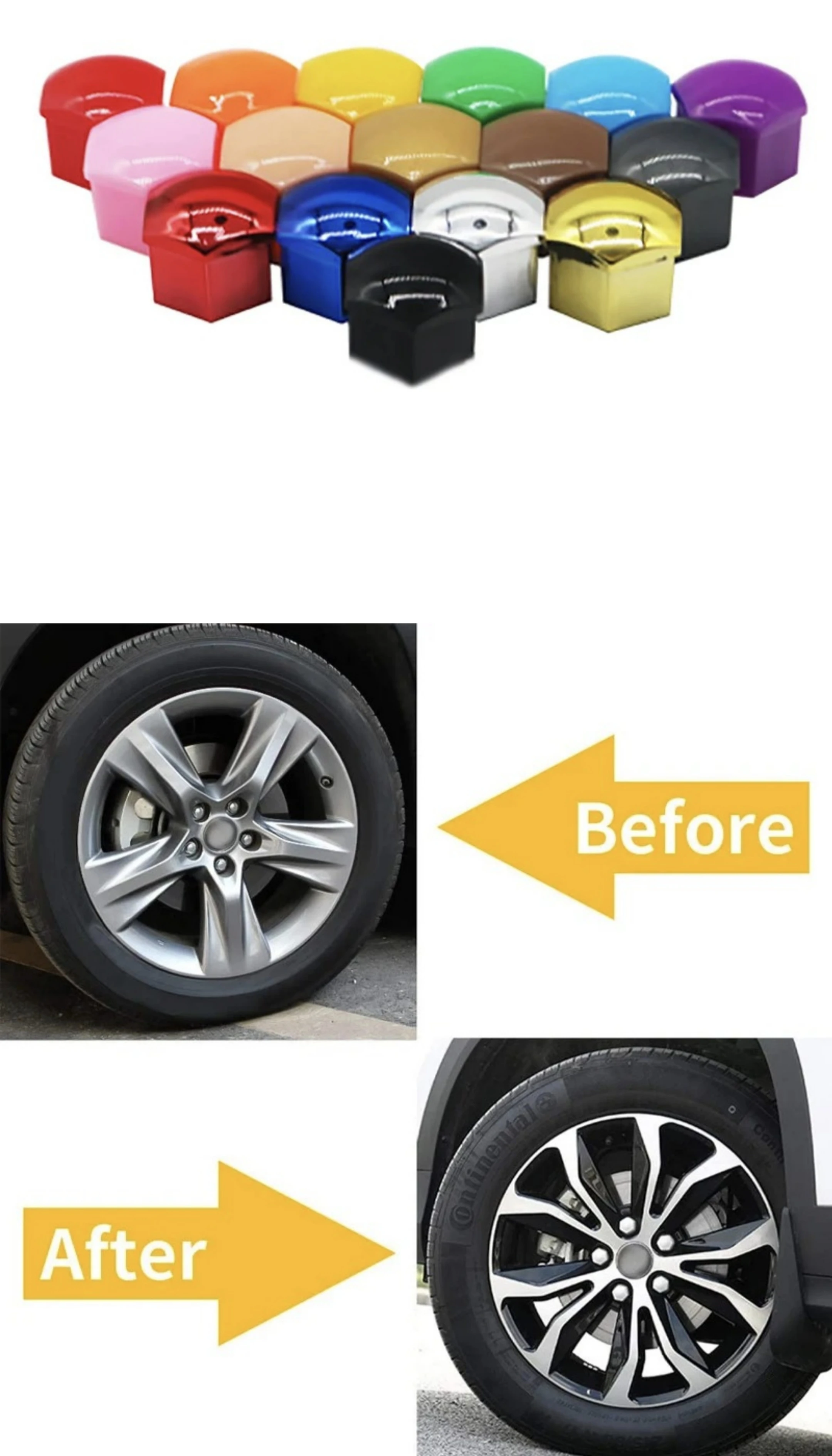20 Pcs Car Wheel Nut Caps Protection Anti-Rust Auto Hub Car Tire Screw Caps Nut Bolt Covers Caps Exterior Decoration 17/19/21 mm
20 Pcs Car Wheel Nut Caps Protection Anti-Rust Auto Hub Car Tire Screw Caps Nut Bolt Covers Caps Exterior Decoration 17/19/21 mm