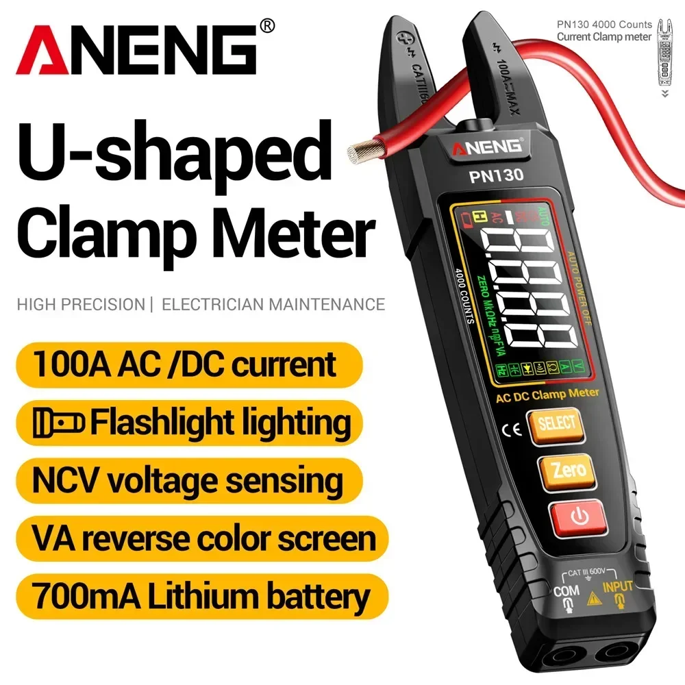 ANENG PN130/PN129 Digital Multimeter Intelligent Clamp Meter 4000 Counts AC/DC Voltage Current Protable Capacitance Resistance
ANENG PN130/PN129 Digital Multimeter Intelligent Clamp Meter 4000 Counts AC/DC Voltage Current Protable Capacitance Resistance