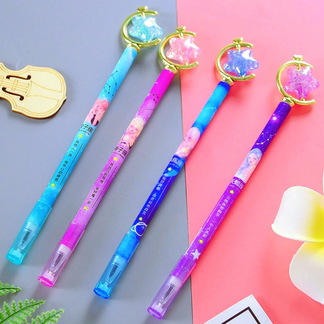 4 Random Zodiac Star Pendant Gel Pens Suitable for Students, Cute Style Stationery Office Supplies
4 Random Zodiac Star Pendant Gel Pens Suitable for Students, Cute Style Stationery Office Supplies