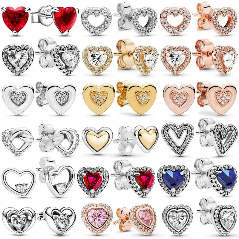 925 Silver Classic Women's Sparkling Heart shaped Zircon Logo Earrings Fashion Girlfriend Exquisite Charm Jewelry Gift
925 Silver Classic Women's Sparkling Heart shaped Zircon Logo Earrings Fashion Girlfriend Exquisite Charm Jewelry Gift
