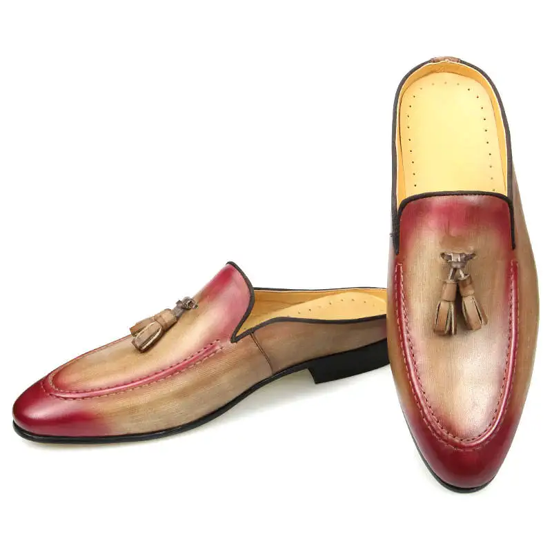 Good Price Customized Men's Slippers Genuine Leather Summer Flat Tassel Loafers Street Style Comfortable Fashion Lazy Men Shoes
Good Price Customized Men's Slippers Genuine Leather Summer Flat Tassel Loafers Street Style Comfortable Fashion Lazy Men Shoes
