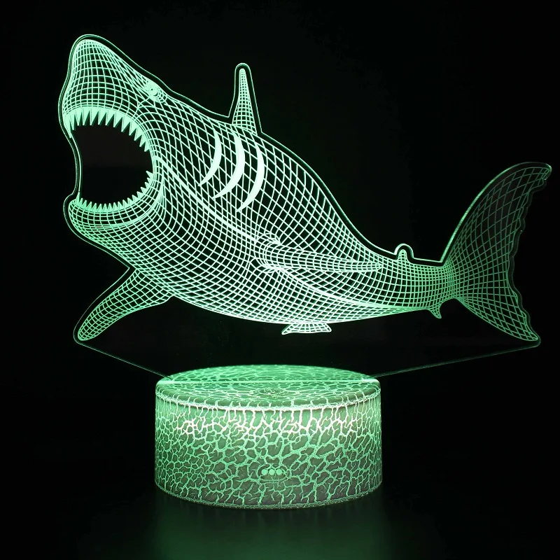 Desktop Decoration Shark 3d Table Light Girl Decoration Room Lamp Crystal Table Lamp Creative 7 Color Changes Night Light
Desktop Decoration Shark 3d Table Light Girl Decoration Room Lamp Crystal Table Lamp Creative 7 Color Changes Night Light