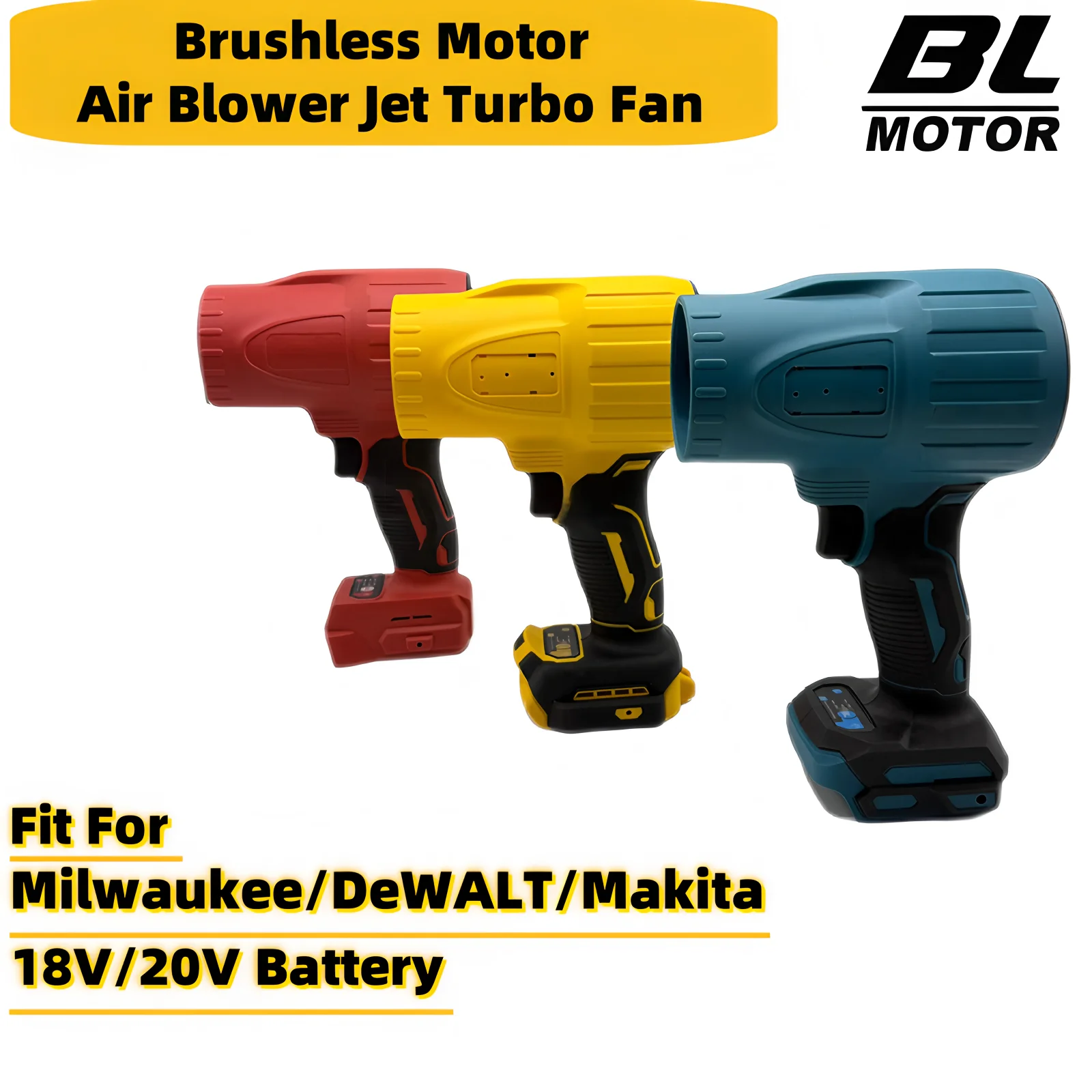 Brushless Air Blower Jet Turbo Fan High Speed Air Duster Leaf Blowing Power Tools For Dewalt/Milwaukee/Makita 18V 20V Battery
Brushless Air Blower Jet Turbo Fan High Speed Air Duster Leaf Blowing Power Tools For Dewalt/Milwaukee/Makita 18V 20V Battery