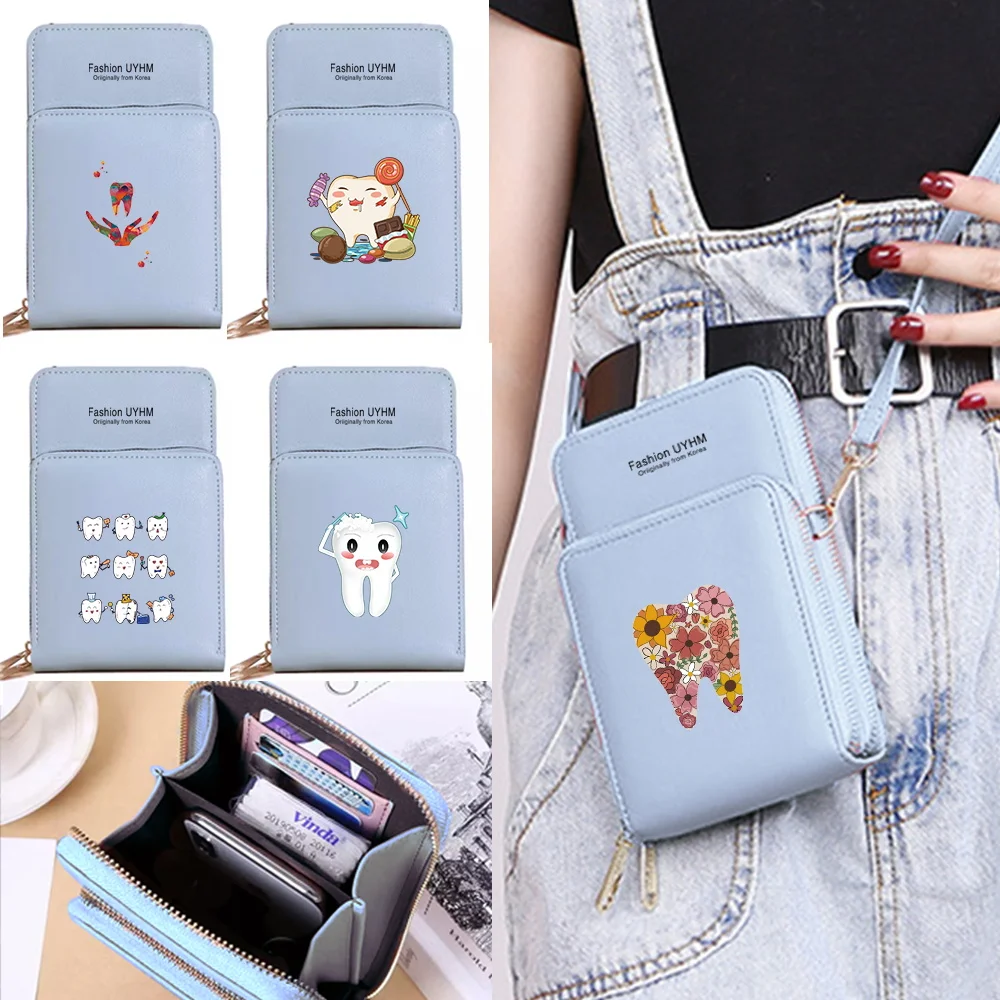 Mobile Phone Bags Women's Wallets Card Package Teeth Print Key Coin Purse Female Crossbody Bag for Apple/Huawei Cell Phone Pack
Mobile Phone Bags Women's Wallets Card Package Teeth Print Key Coin Purse Female Crossbody Bag for Apple/Huawei Cell Phone Pack