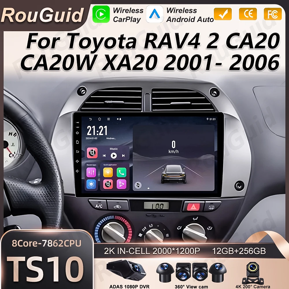 Android 16 Car Radio For Toyota RAV4 2 CA20 CA20W XA20 2001 2002 2003 2004 2005 2006 Wireless Carplay Multimedia Video Player BT
Android 16 Car Radio For Toyota RAV4 2 CA20 CA20W XA20 2001 2002 2003 2004 2005 2006 Wireless Carplay Multimedia Video Player BT