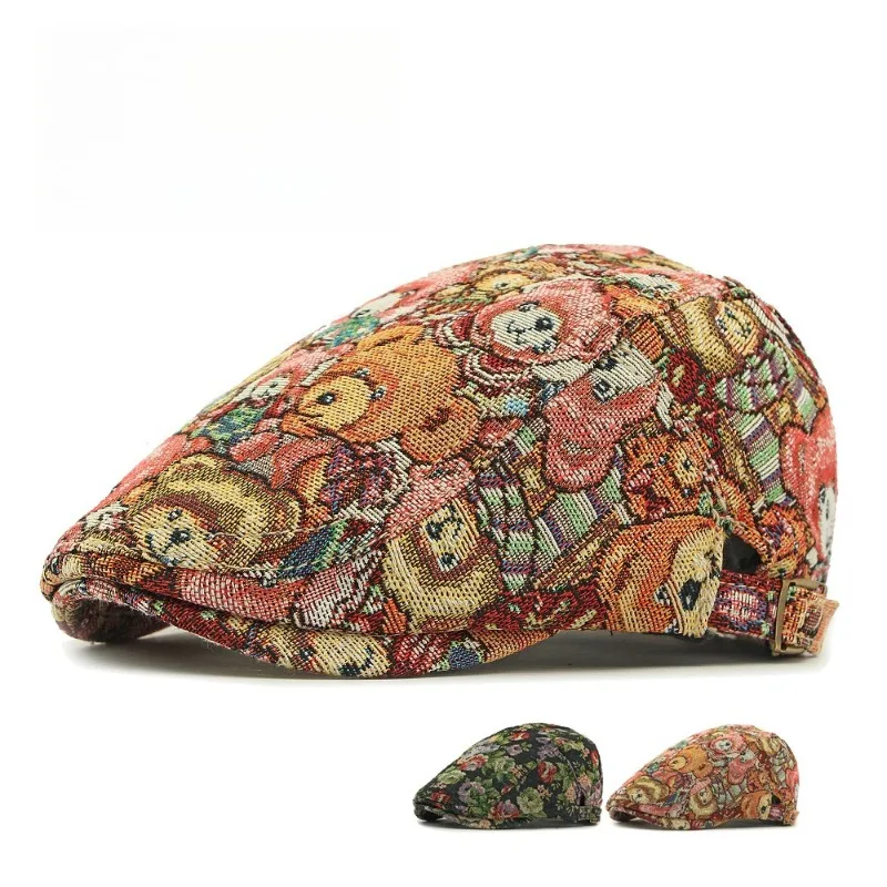 Fall/Winter Personalized Jacquard Beret Women's British Retro Forward Hat Adjustable Bear Peaked Cap Clothing and Accessories
Fall/Winter Personalized Jacquard Beret Women's British Retro Forward Hat Adjustable Bear Peaked Cap Clothing and Accessories