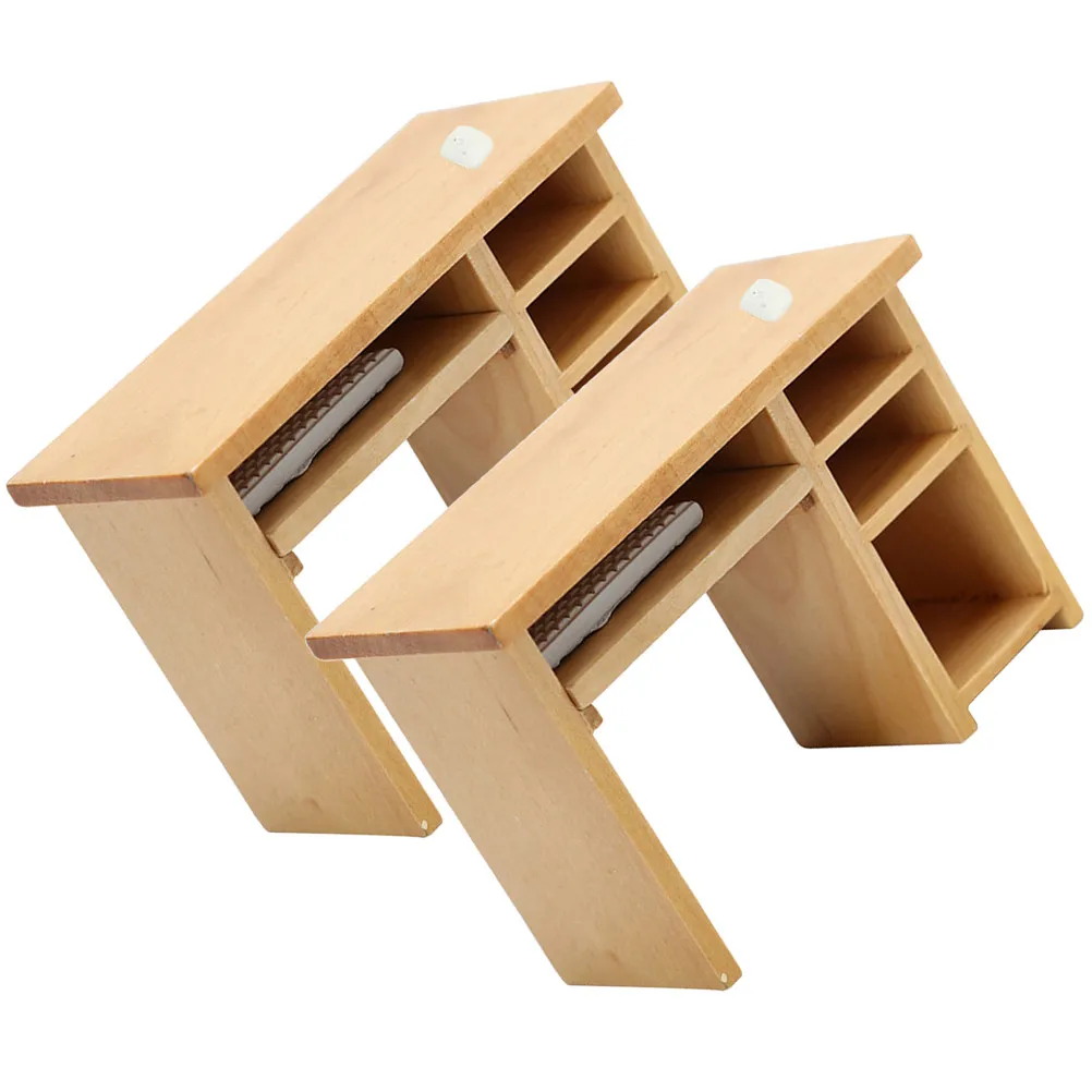 2Sets Miniature Wood Computer Desk Smooth Surface Minimalist Style for 1:12 Dollhouse Accessories Miniature Furniture Display
2Sets Miniature Wood Computer Desk Smooth Surface Minimalist Style for 1:12 Dollhouse Accessories Miniature Furniture Display