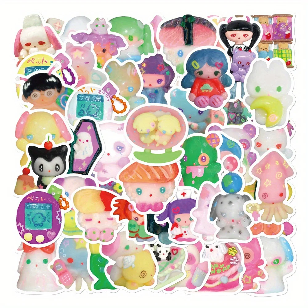 56pcs Clay Avatar Funny Aesthetic Graffiti Stickers Decorative Luggage Riding Equipment DIY Skateboarding Self Adhesive
56pcs Clay Avatar Funny Aesthetic Graffiti Stickers Decorative Luggage Riding Equipment DIY Skateboarding Self Adhesive