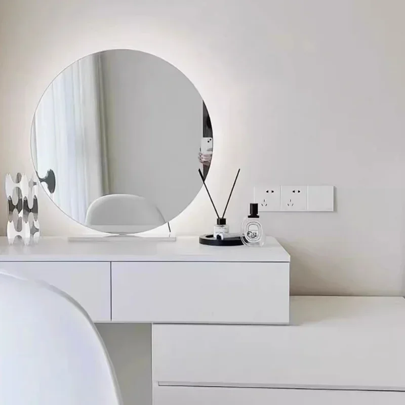 Espelhos Desk Mirror Portable Dressing Table Art Funky LED Aesthetic Vanity Mirror Modern Dressers Minimalist Decoration Chambre
Espelhos Desk Mirror Portable Dressing Table Art Funky LED Aesthetic Vanity Mirror Modern Dressers Minimalist Decoration Chambre