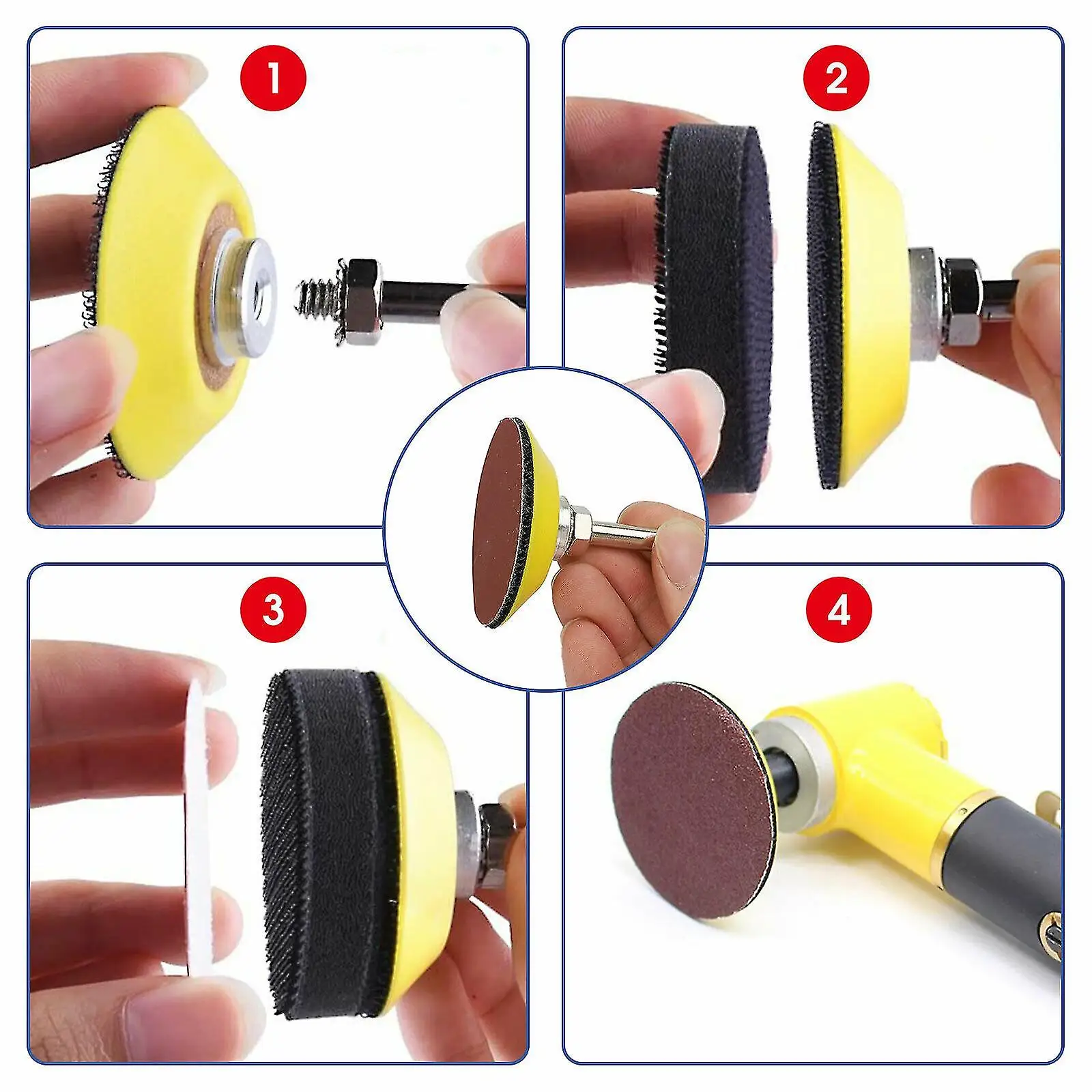 2Inch 50MM Hook Loop Sanding Discs 123Pcs 60-3000 Grit with Interface Pad and Backing Pad for Grinding Rotary Tool Accessories
2Inch 50MM Hook Loop Sanding Discs 123Pcs 60-3000 Grit with Interface Pad and Backing Pad for Grinding Rotary Tool Accessories
