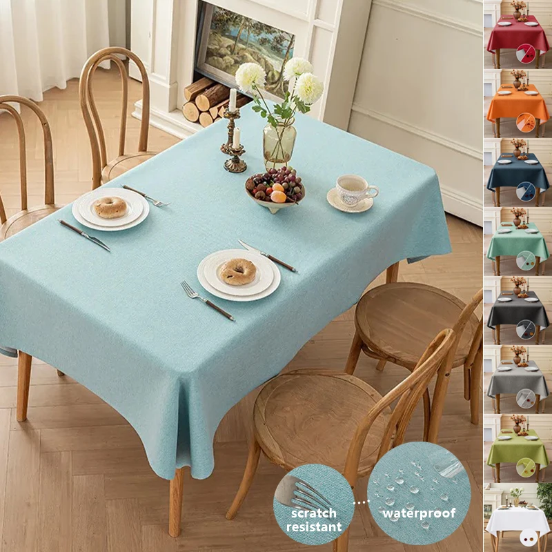 Waterproof and Stain Resistant Cotton Linen Tablecloth Rectangular Dining Table Cloth French Lazy Style Living Room Decoration
Waterproof and Stain Resistant Cotton Linen Tablecloth Rectangular Dining Table Cloth French Lazy Style Living Room Decoration