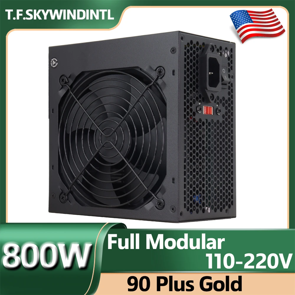 T.F.SKYWINDINTL 800W ATX Power Supply for Computer Quiet & Efficient for Gaming PC Build 110v 220v
T.F.SKYWINDINTL 800W ATX Power Supply for Computer Quiet & Efficient for Gaming PC Build 110v 220v