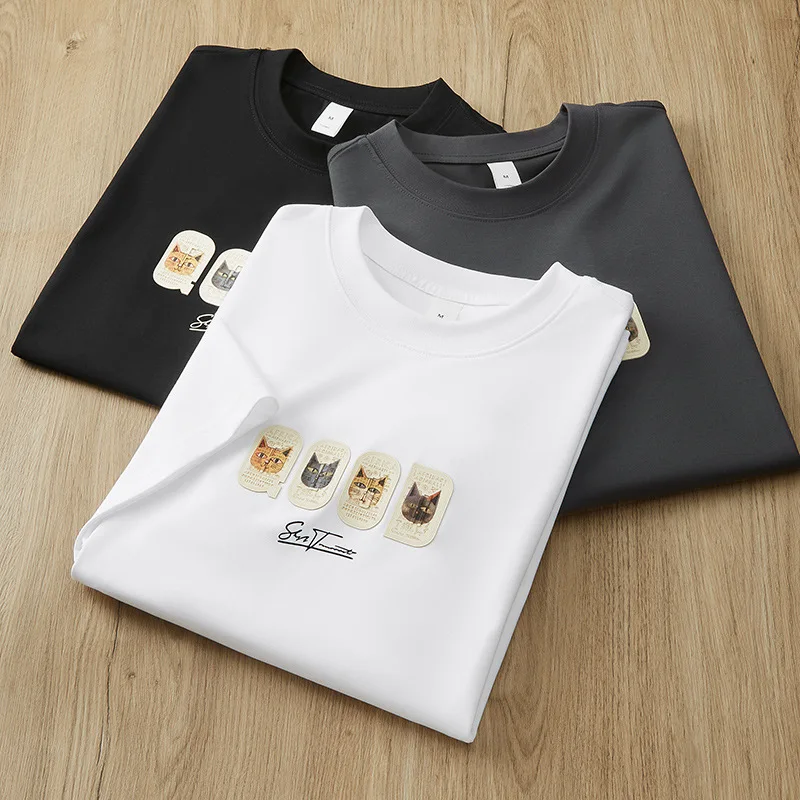 2025 short sleeved T-shirt men's trendy round neck simple print versatile trendy brand fashionable casual loose top
2025 short sleeved T-shirt men's trendy round neck simple print versatile trendy brand fashionable casual loose top