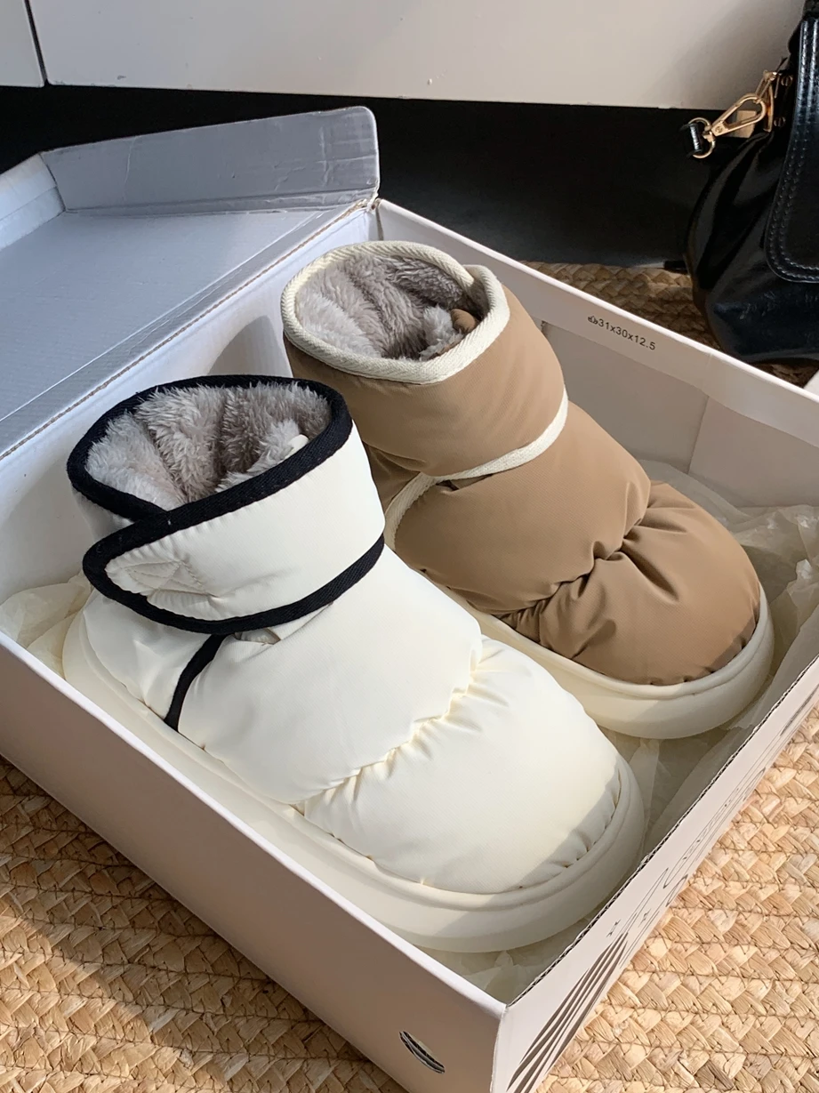 Waterproof Patchwork Cotton Snow Boots Men Women Winter Outdoor Warm Korean Fashion Magic Tape Boots round Toe Thickened EVA ...
Waterproof Patchwork Cotton Snow Boots Men Women Winter Outdoor Warm Korean Fashion Magic Tape Boots round Toe Thickened EVA ...