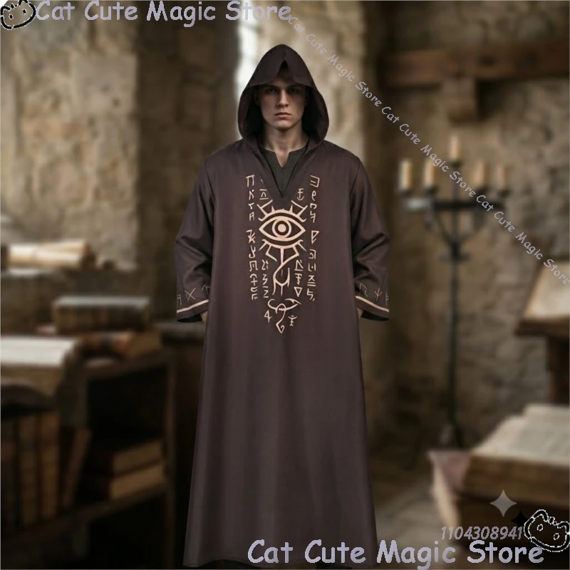 All-Knowing Eye High Priest's Robe Halloween Cthulhu Rune Wizard Hooded Cloak Cosplay Halloween Unisex Dress Christmas Outfit
All-Knowing Eye High Priest's Robe Halloween Cthulhu Rune Wizard Hooded Cloak Cosplay Halloween Unisex Dress Christmas Outfit