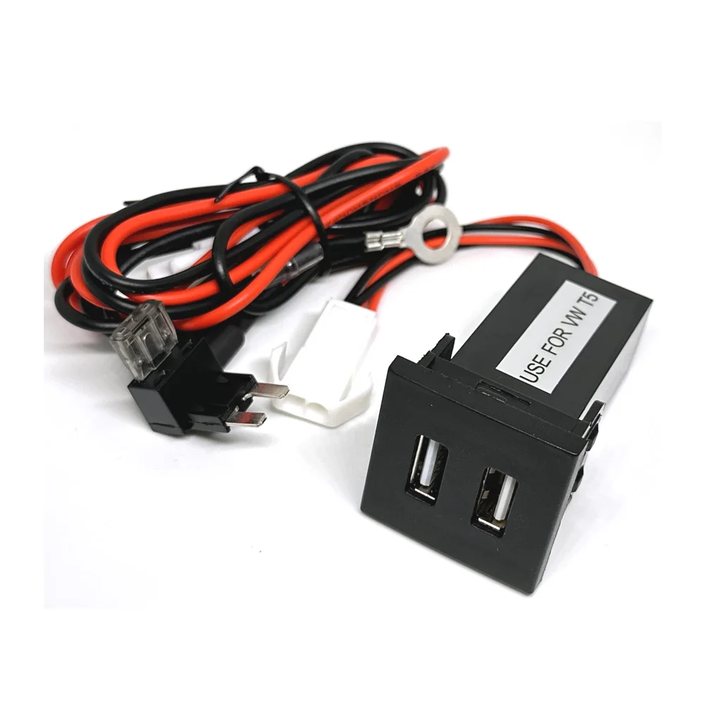 5V Car Charger Dual USB Auto Car Charger Vehicle Power Inverter Converter Adapter Transporter Dedicated For Volkswagen VW T5
5V Car Charger Dual USB Auto Car Charger Vehicle Power Inverter Converter Adapter Transporter Dedicated For Volkswagen VW T5