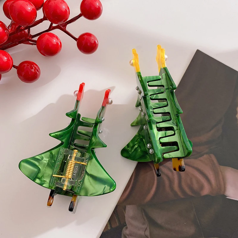 NEW Cute Christmas Hair Accessories Bell Christmas Tree Shape Hair Claws Hair Clip With Light Luster Female Girls Friend Gift
NEW Cute Christmas Hair Accessories Bell Christmas Tree Shape Hair Claws Hair Clip With Light Luster Female Girls Friend Gift