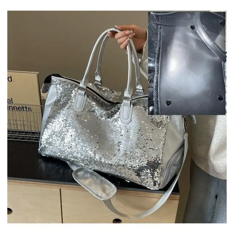 Women's Backpack Travel Bag Carry On Bag Sequined Short Trip Business Travel Boarding Fitness Large Capacity Lightweight Trendy
Women's Backpack Travel Bag Carry On Bag Sequined Short Trip Business Travel Boarding Fitness Large Capacity Lightweight Trendy
