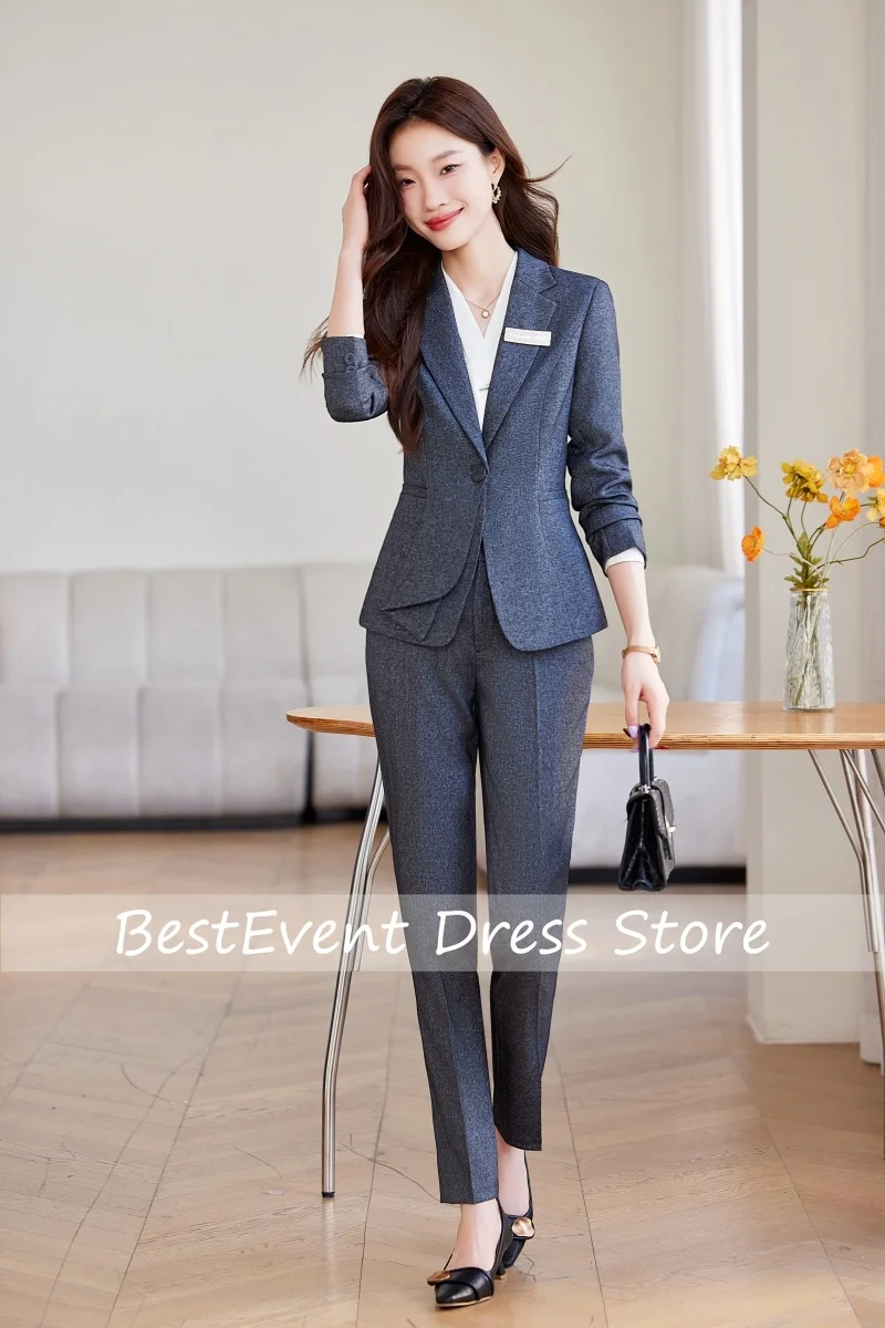 New Womens Professional Business Formal Two-piece Suit Elegant Fashionable Intellectual Temperament Customized
New Womens Professional Business Formal Two-piece Suit Elegant Fashionable Intellectual Temperament Customized